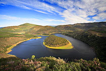 Meander in River Alagon, Riomalo, Las Hurdes, Caceres, Extremadura, Spain