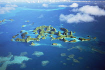 Aerial view of Seventy Islands, Palau, Micronesia