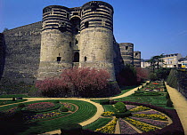 Castle / Chateau d'Angers fortress and gardens, Angers, France, Europe
