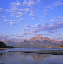 Teton Range with Jackson Lake, Grand Teton NP, Wyoming, USA