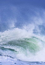 Wave rolling into Saligo Bay, Islay, Argyll, Scotland, UK. February