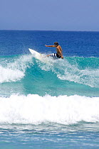 Young man surfing, Esperance, Western Australia