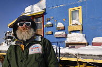 Anthony Foliot, known as Snowking. Designer and superviser of the Snowking castle, which is built each winter from snow blocks. Yellowknife Bay, on Great Slave Lake, Northwest Territories, Canada.  Ma...