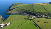 Aerial view of Porth Quinn on Cornish coast, 2007