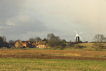 Burnham Overy Windmill and water mill, Norfolk, UK, february
