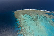 Aerial view of the Great Barrier Reef. Agincourt Reefs, off Port Douglas, Queensland