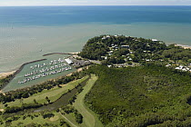 Aerial view of Yorkey's Knob near Cairns, Queensland, Australia