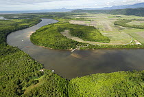 Aerial view of the Daintree River, Queensland, Australia