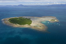 Aerial view of the Low Isles, off Port Douglas, Queensland, Australia