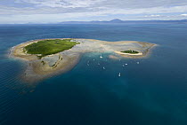 Aerial view of the Low Isles, off Port Douglas, Queensland, Australia