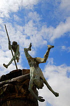 Monument / sculpture representing slavery, in the Pueblo Canario, Las Palmas. Gran Canaria, Canary Isles, Spain, September 2007