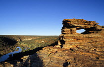 Nature's Window - a natural rock arch that overlooks the Murchison River in the Kalbarri National Park, Western Australia