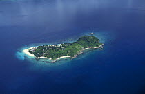 Aerial view of Dimakya Island and Club Paradise resort, Palawan, Philippines