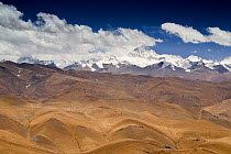 Snow capped Mount Everest from  Tibet, June 07. 'Wild China' series