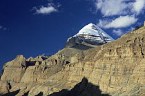 Mount Kailash, Tibet, with steep rock faces in the foreground 2007