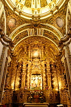 Interior of the Barroca Chapel, in the Romanesque Church of Saint Bartholomew. Guadalajara, Spain