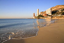 Beach and apartments in Alicante, Spain