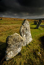 Scorhill stone circle, Scorhill, Dartmoor NP, Devon, UK.