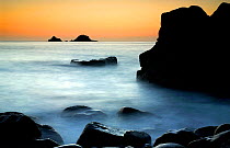 RF- Porth Nanven, Cot Valley, Near St Just, Cornwall, UK. After sunset. (This image may be licensed either as rights managed or royalty free.)