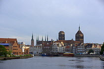 The city of Gdansk on the Vistula River, Poland