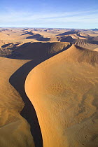 Aerial view of star sand dunes in Sossusvlei, Namibia