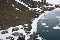 Abandoned polar research station on Hooker Island, Franz Josef Land, Russian Arctic