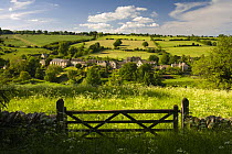 Gate into field looking towards Naunton, The Cotswolds, Gloucestershire