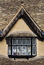 Gabled Cotswold roof on Burford high street, Burford, Oxfordshire, UK