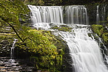 Clyn-Gwyn waterfalls, Brecon Beacons National Park, Powys, Wales