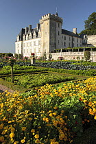 Castle of Villandry and gardens in the Loire Valley, France