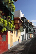 Buildings with balconies in Santa Cruz, La Palma, Canary Islands 2007