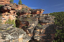 Rock formations in Alto Tajo Natural Park, Guadalajara, Spain