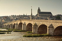 Bridge over the river in Blois, Loire Valley, France