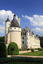 The garden and castle of Chenonceaux, Loire Valley, France