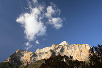 Sheer rock faces in Ordesa y Monte Perdido National Park, The Pyrenees, Huesca, Spain