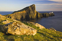 Neist Point and Lighthouse at sunset, Isle of Skye, Scotland, UK