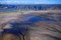 Aerial view of Lake Eyasi and The Great Rift Valley Escarpment, Tanzania