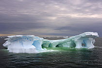 Arched iceberg floating off the western Antarctic peninsula, Southern Ocean