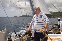 Onboard "Sojana" with Peter Harrison at the helm during Antigua Race Week 2008. Day 2, halfway round the Island Race, Dickenson Bay to Falmouth anti clockwise.