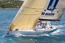Racing lll Storm R/P44 "Peter Peak" 7676 during Antigua Race Week 2008. Day 2, halfway round the Island Race, Dickenson Bay to Falmouth anti clockwise.