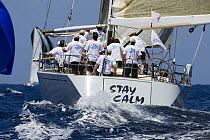 "Stay Calm" during the windward leeward race. Day 3, Antigua Race Week 2008