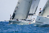 ICAP "Leopard 3" and "Rambler" on the start line during Antigua Race Week 2008. Day 3, windward leeward racing off Falmouth.