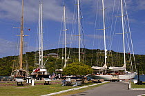 SY "Adele", 180 foot Hoek Design, moored at Nelson's Dockyard, Antigua, January 2006.