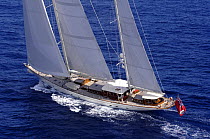 SY "Adele", 180 foot Hoek Design, underway just off Antigua, January 2006. Non editorial uses must be cleared individually.
