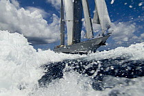 SY "Adele", 180 foot Hoek Design, sailing from St Barts to St Martin Non editorial uses must be cleared individually.