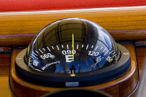 Compass onboard SY "Adele" pointing to East, 2006.