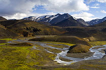 Bend in the river at Landmannalaugar, central Iceland