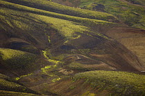Barren landscape of Landmannalaugar highlands, central Iceland