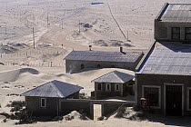 Buildings in Kolmanskop, a deserted diamond mining town, Namib desert, Namibia