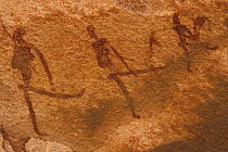 Bushman rock painting of people, Twyfelfontein, Damaraland, Namibia